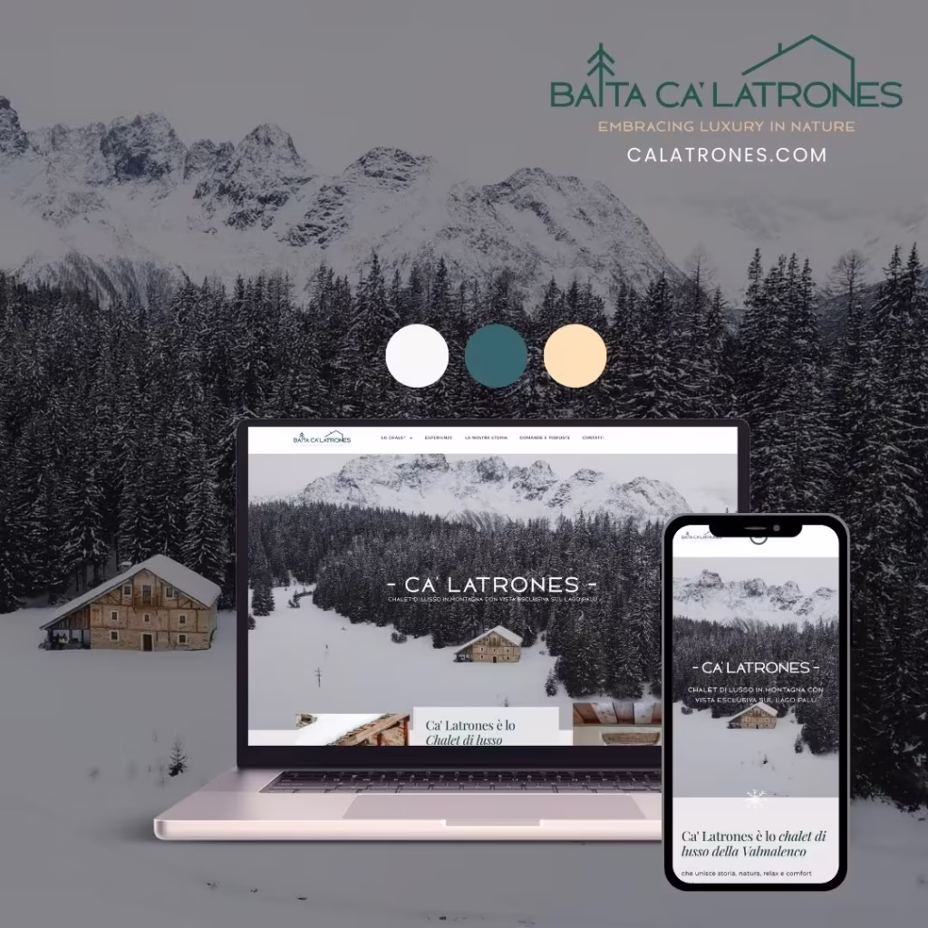 presentazione progetto sito web per chalet di lusso